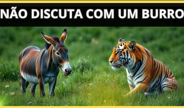 O burro e o tigre.