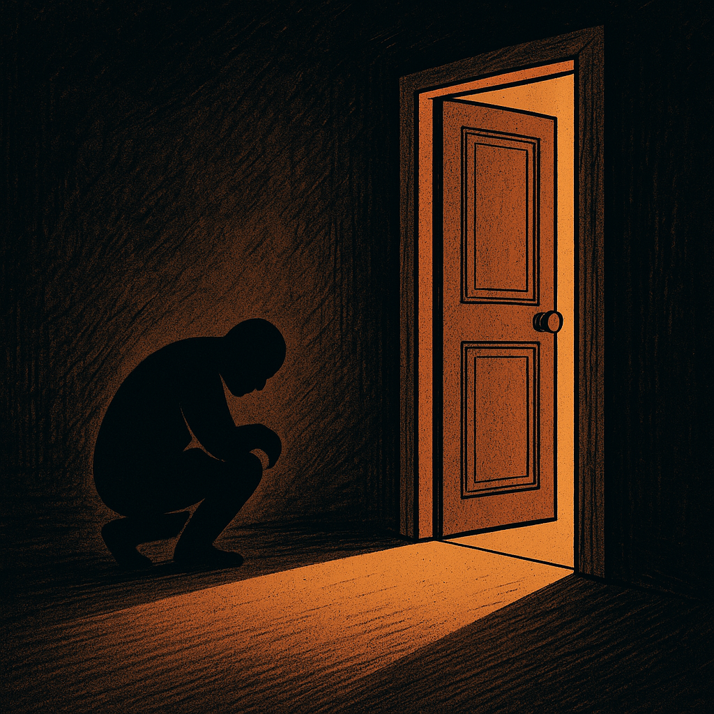 O mal esta sentado a sua porta